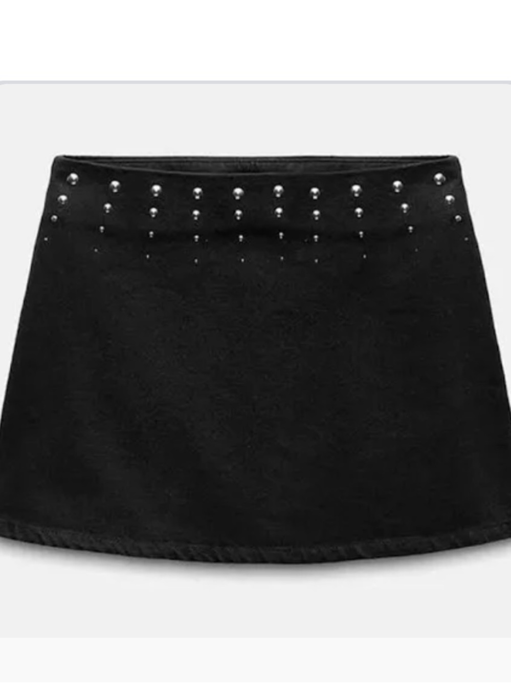 Zara denim studded mini skirt
